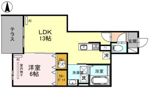 大阪市鶴見区今津北１丁目のアパートの間取り