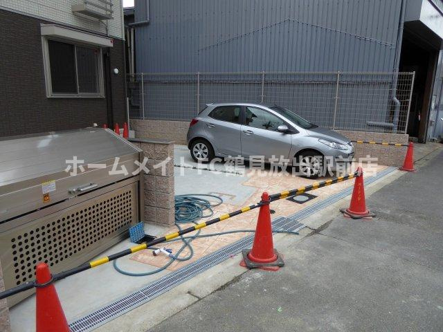 大阪市城東区永田１丁目のアパートの駐車場