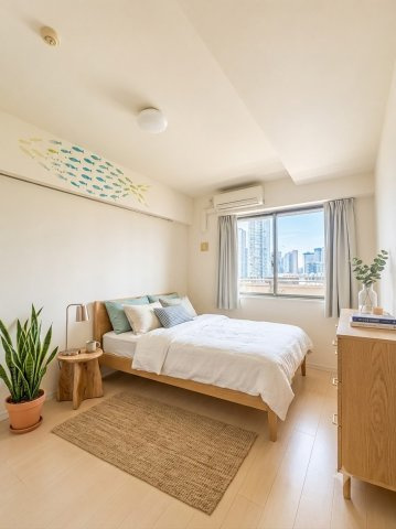 フェイバリッチタワー品川の洋室|7.3帖ホームステージングをしてあります