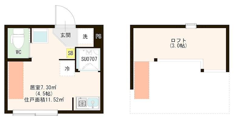 ハーモニーテラス江原町Ⅲ の間取り|間取りです。