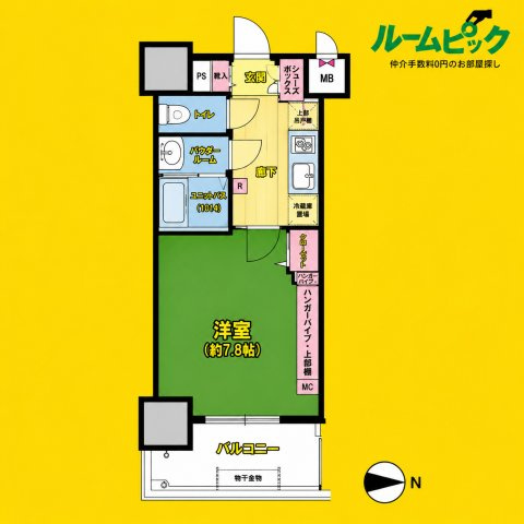 プレリス太閤通セルシア　名古屋市賃貸　仲介手数料無料の間取り