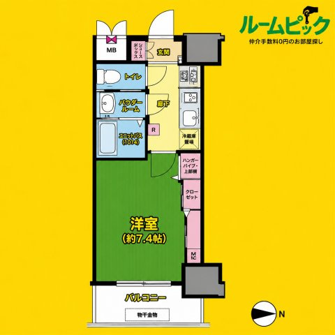 プレリス太閤通セルシア　名古屋市賃貸　仲介手数料無料の間取り