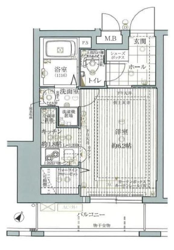ウォームスヴィル神戸元町JPの間取り