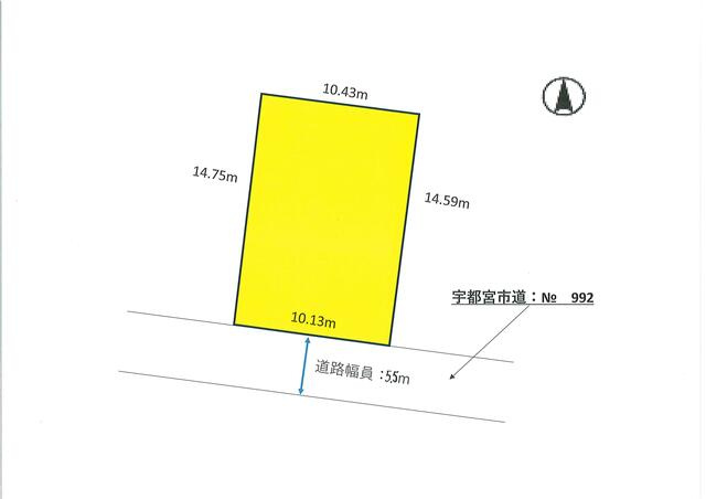 宇都宮市大塚町　150.90㎡　売地の土地図