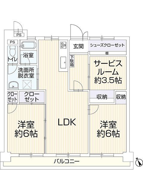 サンシャイン野間の間取り|間取り