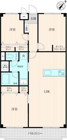 グリーンハイツ輝国の間取り|間取り