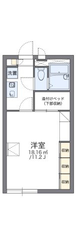 レオパレスＢｒｏｓⅡの間取り|代表的な間取のため実際の間取とは異なる場合があります