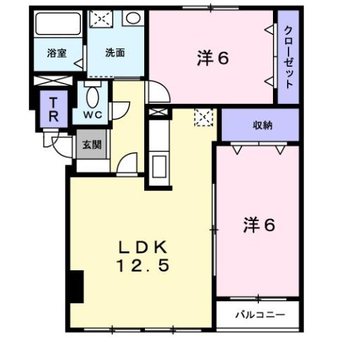 コンパーノＡの間取り
