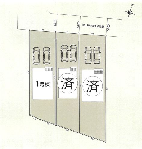 山北町山北新築戸建て　第4-1号棟の区画図|区画図「山北町山北新築戸建て」