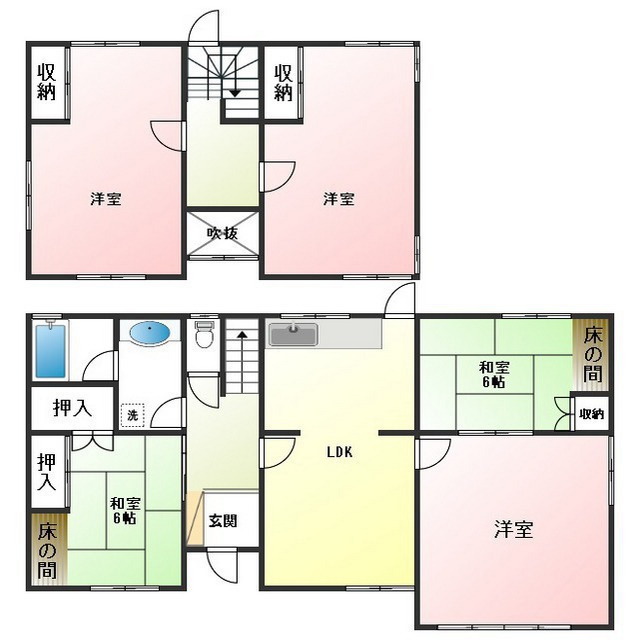 福富貸家の間取り