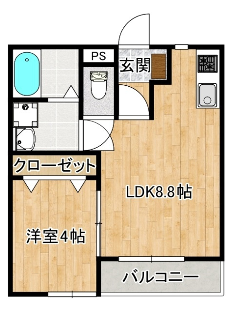 acero木風の間取り