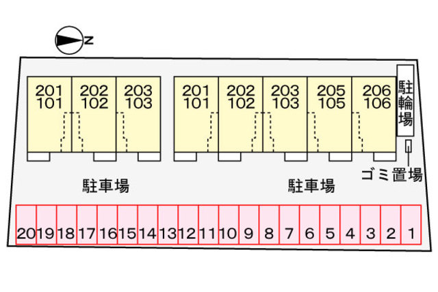 ソラーナ2の駐車場