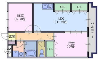 【間取り】 | アメニティ前栽2号館