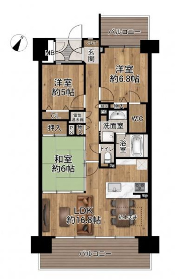 【間取り】 | リバティパーク枚方C棟