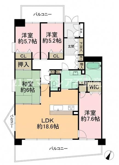 【間取り】 | リバティパーク枚方G棟