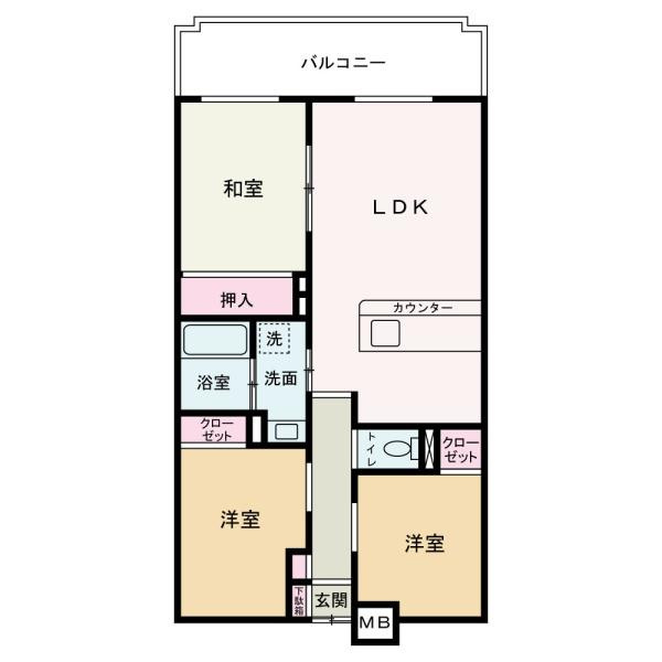 シティプラザ岩出　の間取り