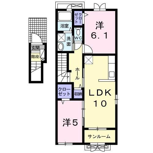 【間取り】 | プリンセチア　２
