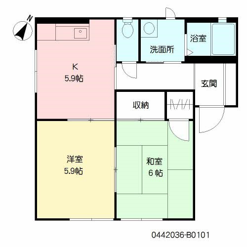 フォーレス向日葵の間取り