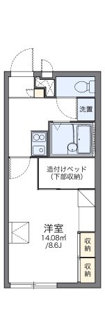 レオパレスフローラル合志館の間取り