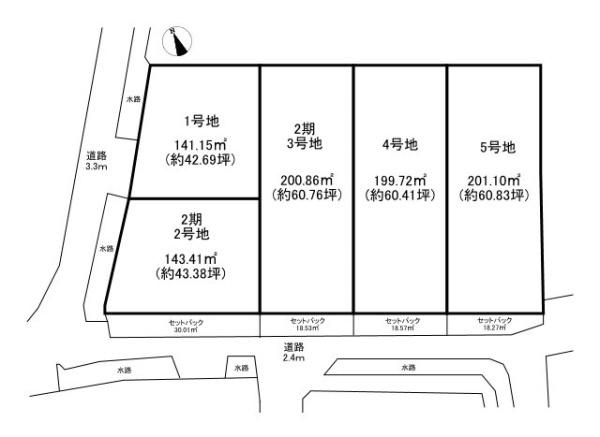 生駒郡安堵町大字西安堵の売地の土地図|こちらは３号地です！