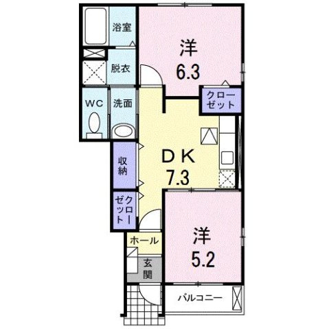 ポラリス・ガーデン　ウエストの間取り
