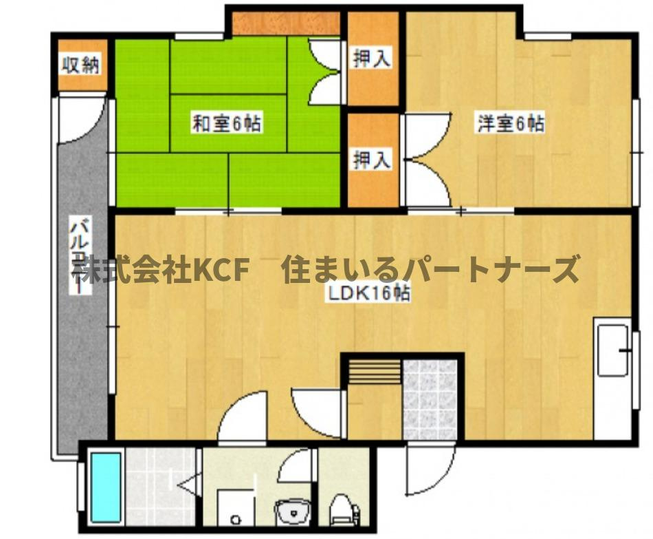 グランデール長園Bの間取り
