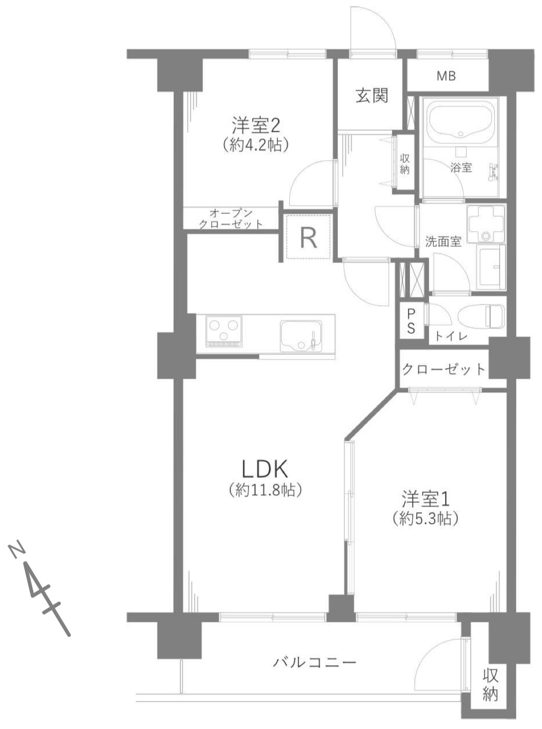 富士見台マンションの間取り|間取り
