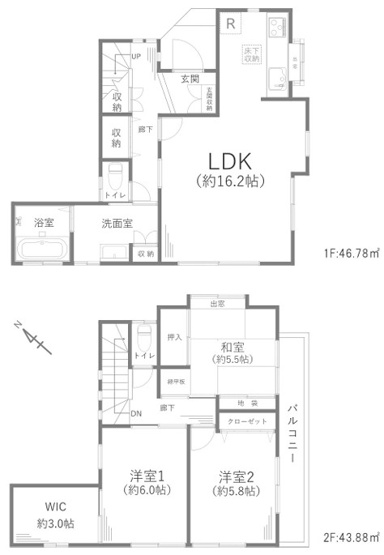 【間取り】 | 海老名市国分南4丁目 中古戸建 全1棟