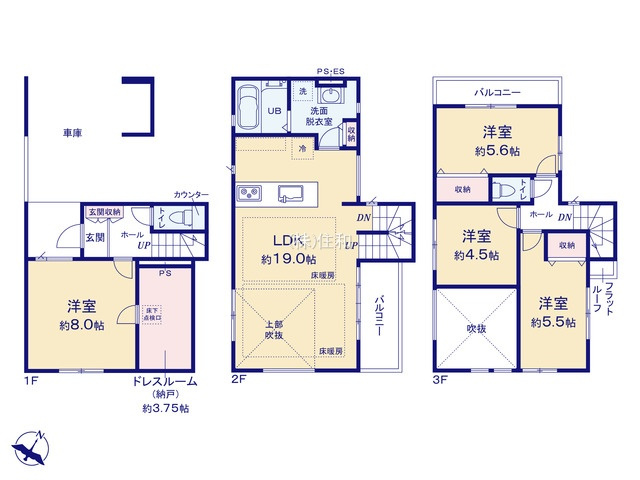 【新築分譲住宅】ふじみ野市上福岡11期　の間取り