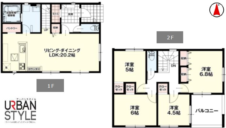 佐波郡玉村町2期（全4棟）4号棟の間取り