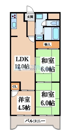 【間取り】 | 瓢箪山第2大発マンション