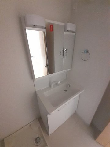 熊本市北区楡木３丁目のアパートの洗面所|忙しい朝には欠かせない洗面所です