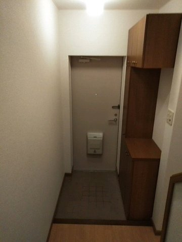 熊本市北区龍田５丁目のアパートの玄関|毎日通る玄関はこちらです