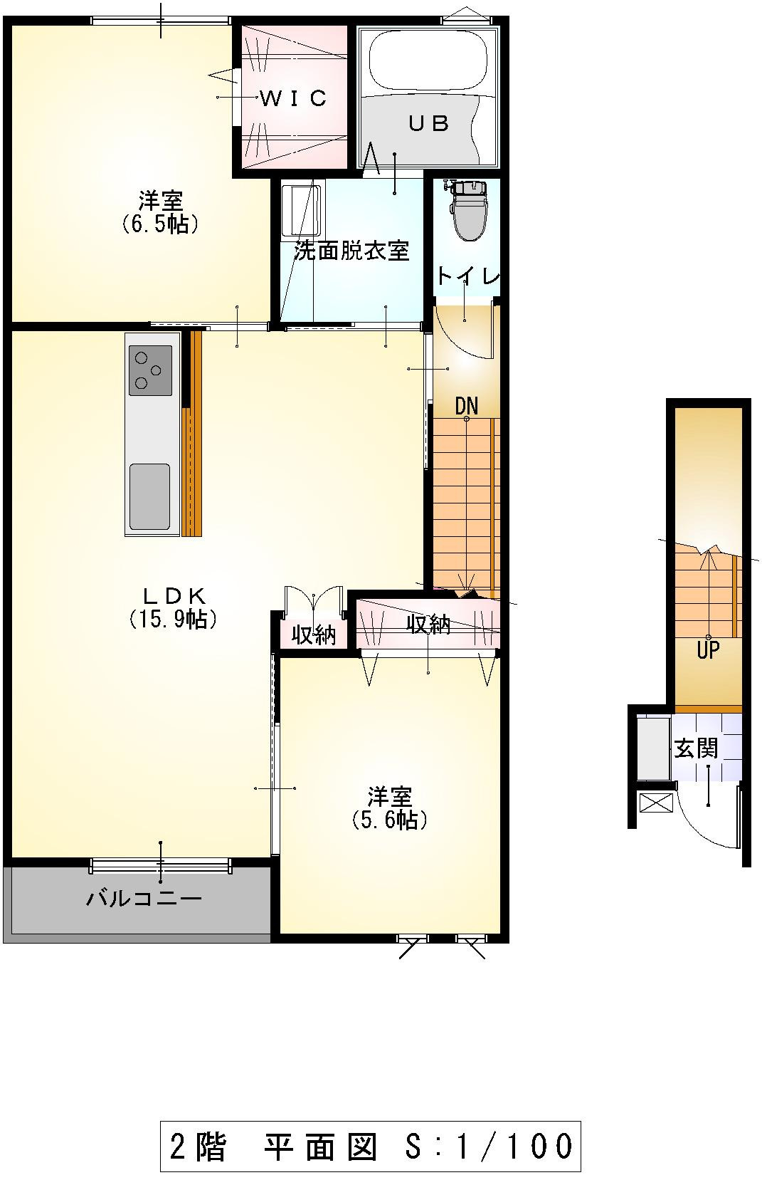 HAMACHO　K2　Ａ棟の間取り