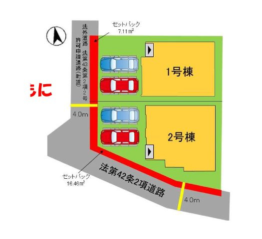 糟屋郡宇美町平和2丁目第5-2棟（1号棟）の区画図|配置図（1号棟）