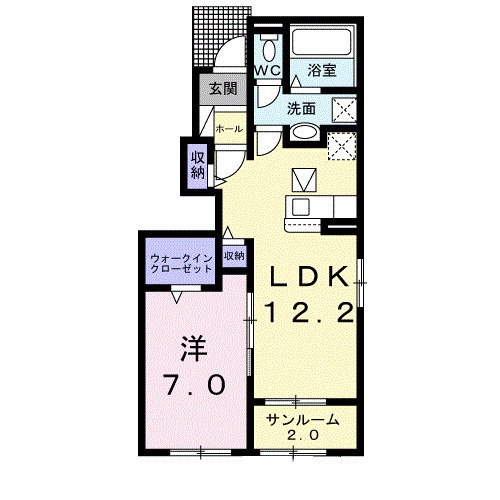 【間取り】 | プレッソ　東加古川　Ⅲ　Ａ