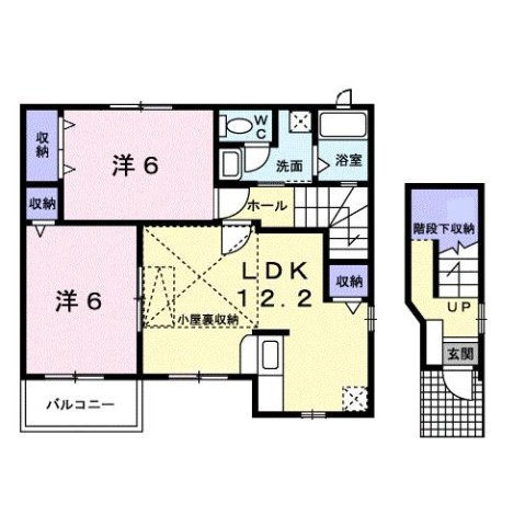 【間取り】 | シャトー　ラ　プラージュＢ