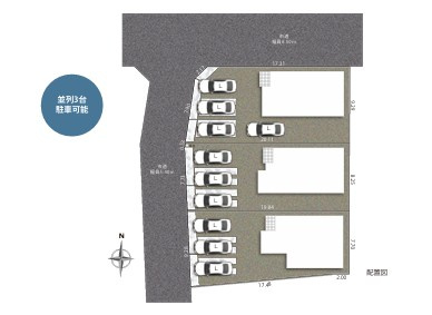 篠原町　1期 全3棟の区画図|2号棟の区画図になります。