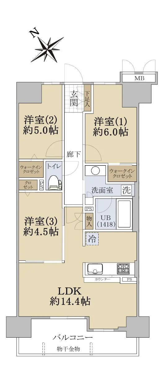 エスリード近江八幡鷹飼町の間取り