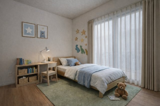 高槻市深沢本町　モデルハウスの洋室|施工例