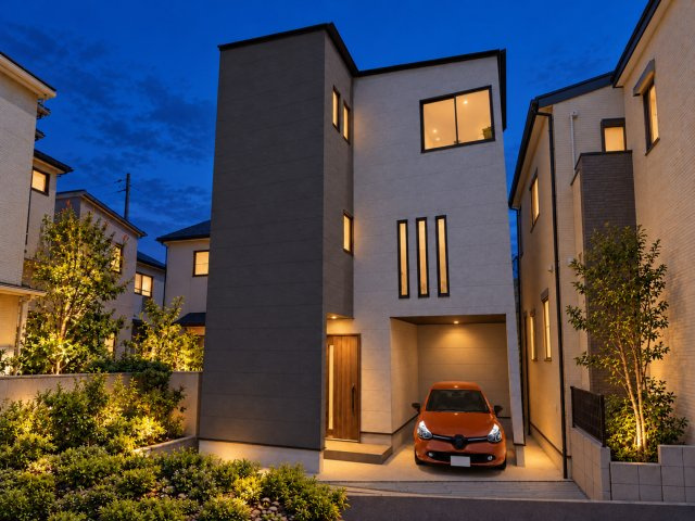 高槻市深沢本町　モデルハウスの外観パース