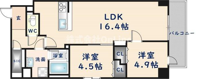 【間取り】 | プレサンスNEO新深江リュミエル