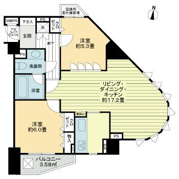 ライオンズガーデン初台の間取り