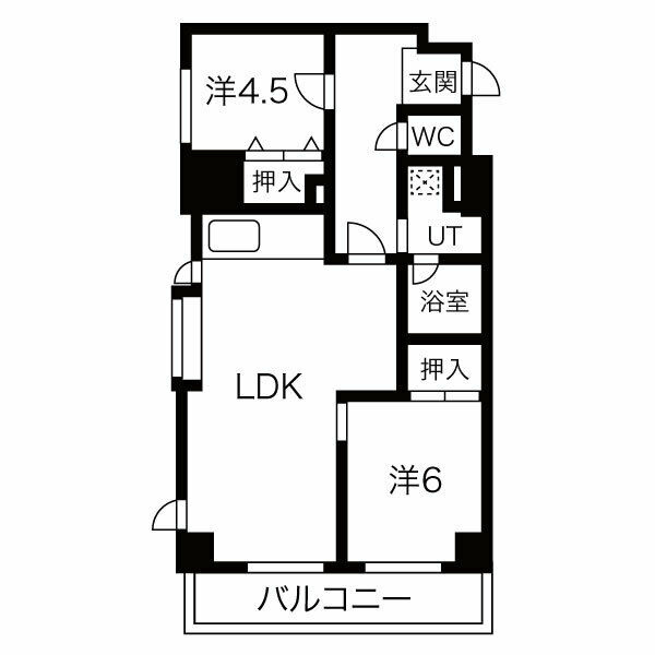 アルボール西道頓堀の間取り