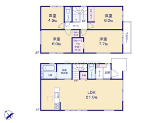 【間取り】 | 岡崎市鴨田町1期　1号棟 | 【１号棟】土地面積：118.71㎡/建物面積：101.85㎡
