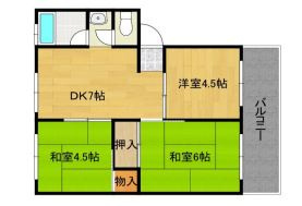上高丸厚生年金住宅1号棟の間取り