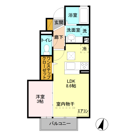 アルドーレ　Ａの間取り