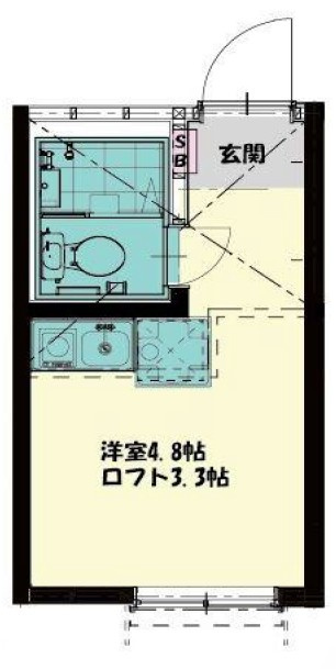 横浜市保土ケ谷区岩井町のアパートの間取り