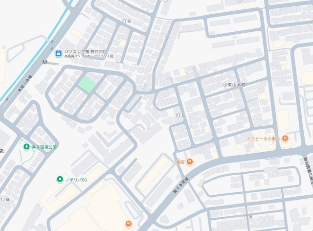 神戸市垂水区小束山本町　第1期　新築一戸建ての地図