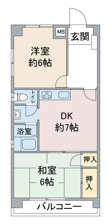 豊月マンションの間取り